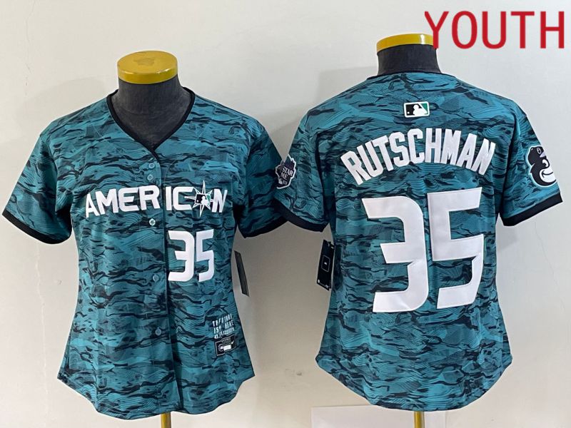 Youth Baltimore Orioles #35 Rutschman American League Nike Green 2023 MLB All Star Jersey->san francisco 49ers->NFL Jersey